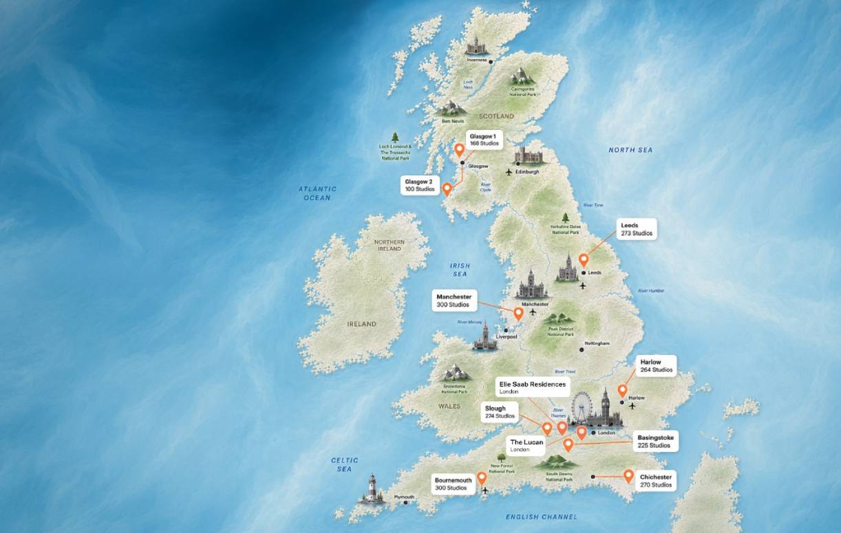 Map of GRID developments in the UK